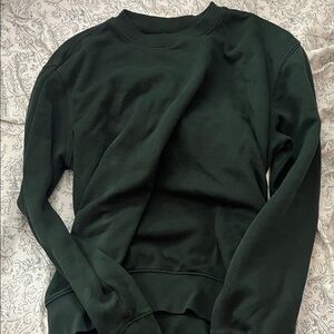 L Womens Green Sweater/Crewneck